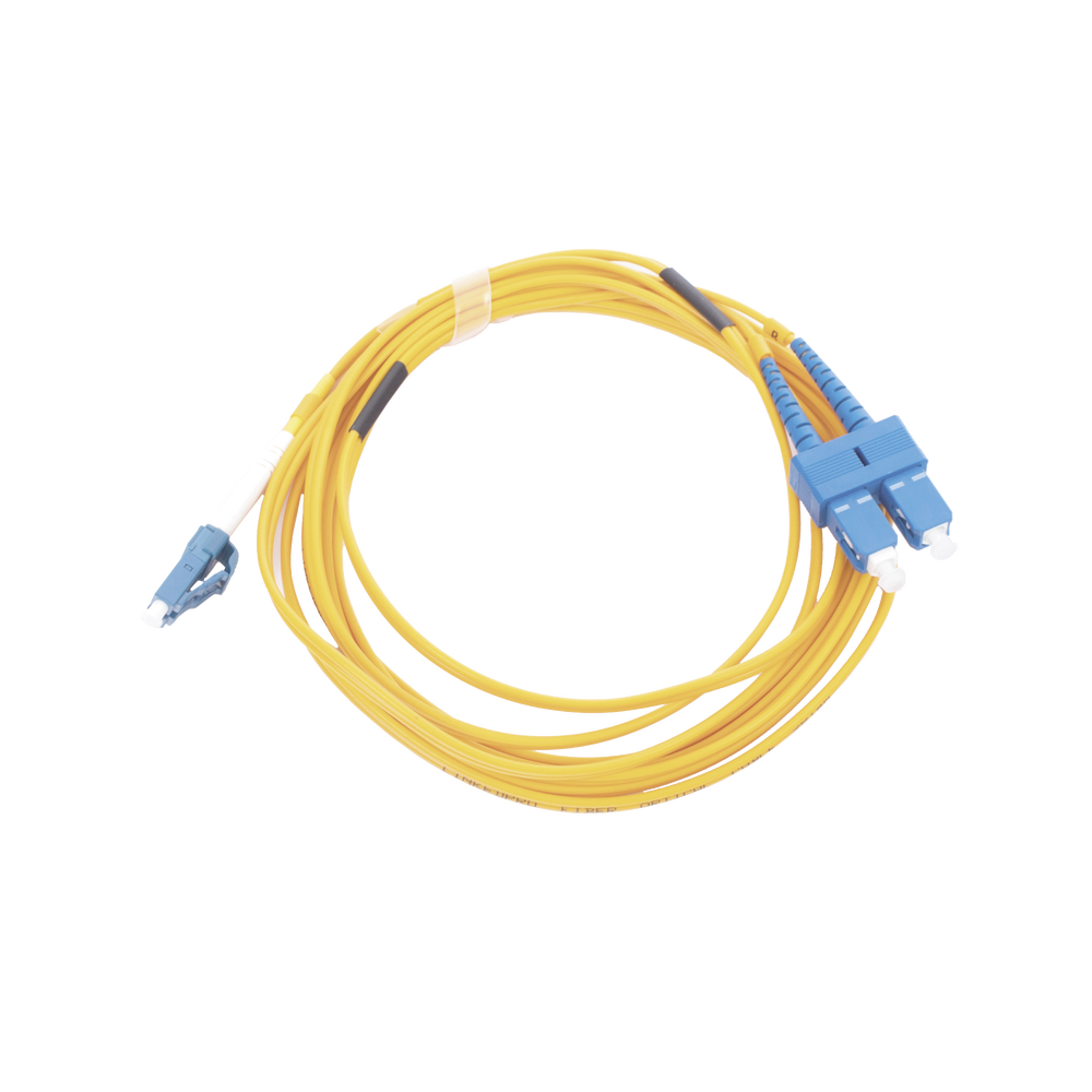 Jumper de Fibra ?ptica Monomodo 9/125 LC/UPC-SC/UPC, PVC, 2.0 mm, D?plex, Amarillo, 3 Metros (9.84 Pies)