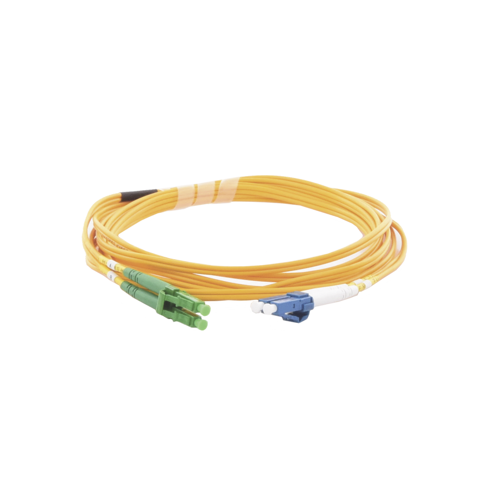 Jumper de Fibra ?ptica Monomodo 9/125 LC/UPC-LC/APC, OFNR (Riser), 2.0 mm, D?plex, Amarillo, 3 Metros (9.84 Pies) - Image 2