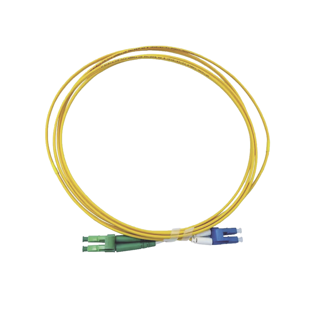 Jumper de Fibra ?ptica Monomodo 9/125 LC/UPC-LC/APC, OFNR (Riser), 2.0 mm, D?plex, Amarillo, 3 Metros (9.84 Pies)
