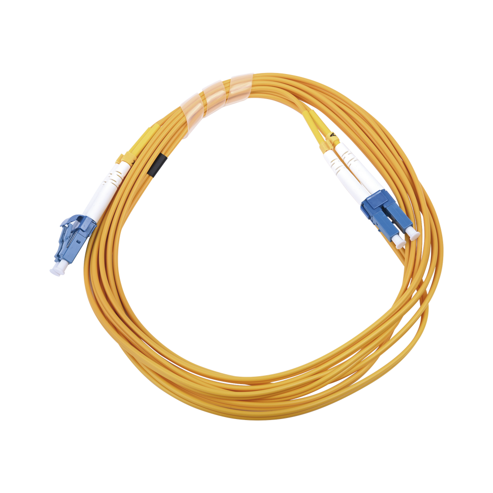 Jumper de Fibra ?ptica Monomodo 9/125 LC/UPC-LC/UPC, PVC, 2.0 mm, D?plex, Amarillo, 3 Metros (9.84 Pies)