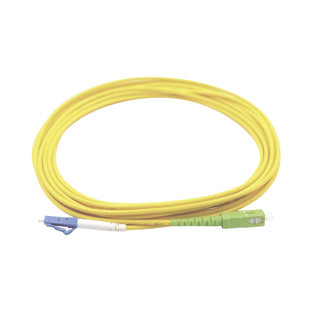 Jumper de Fibra ?ptica Monomodo LC/UPC SC/APC Simplex, Color Amarillo 1 Metro (3.28 Pies)