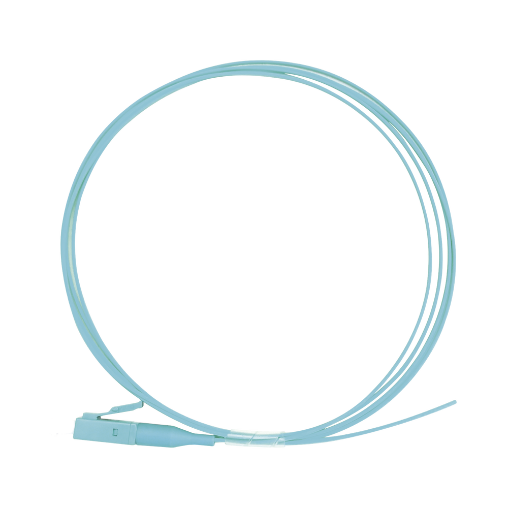 Pigtail de Fibra ?ptica Simplex LC, PVC, OM3 50/125, Aqua, 1 Metro (3.28 Pies)