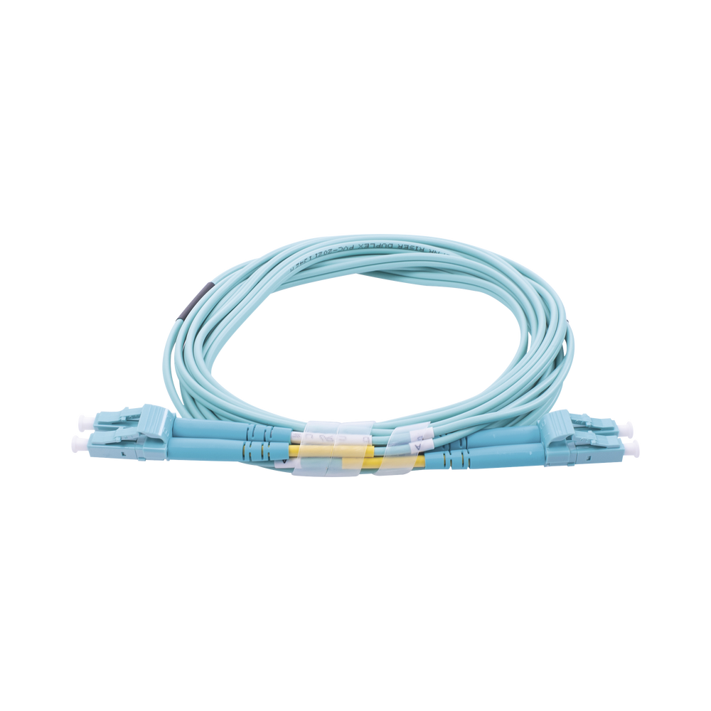 Jumper de Fibra ?ptica Multimodo OM3 50/125 LC-LC OFNR (Riser), 2.0 mm, D?plex, Aqua, 3 Metros (9.84 Pies) - Image 2