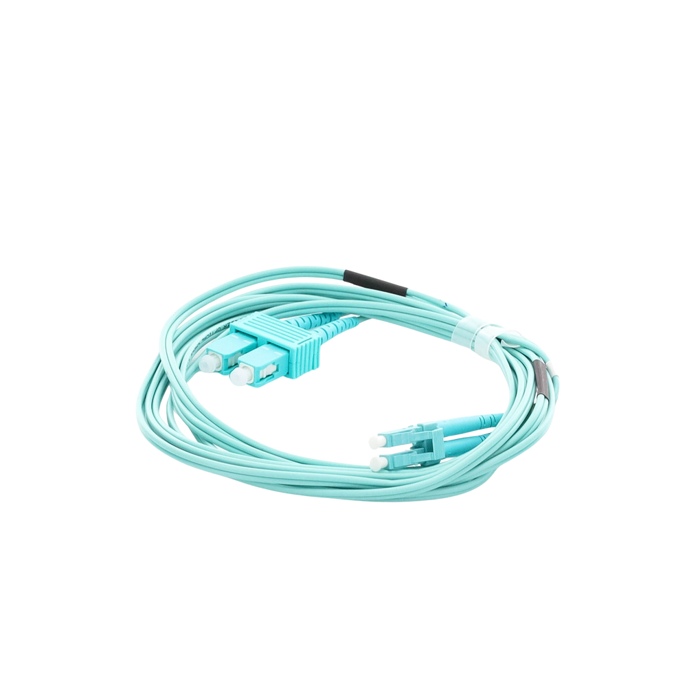 Jumper de Fibra ?ptica Multimodo OM3 50/125 LC-SC OFNR (Riser), 2.0 mm, D?plex, Aqua, 3 metros (9.84 pies) - Image 3
