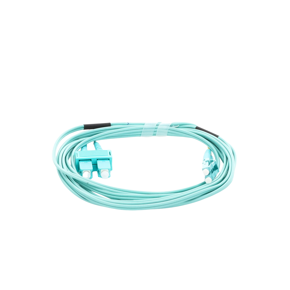 Jumper de Fibra ?ptica Multimodo OM3 50/125 LC-SC OFNR (Riser), 2.0 mm, D?plex, Aqua, 3 metros (9.84 pies) - Image 4