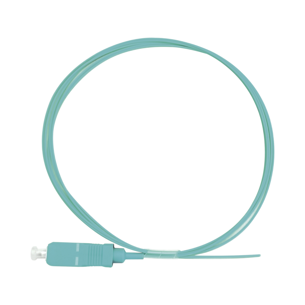 Pigtail de Fibra ?ptica Simplex SC, PVC, OM3 50/125, Aqua, 1 Metro (3.28 Pies)
