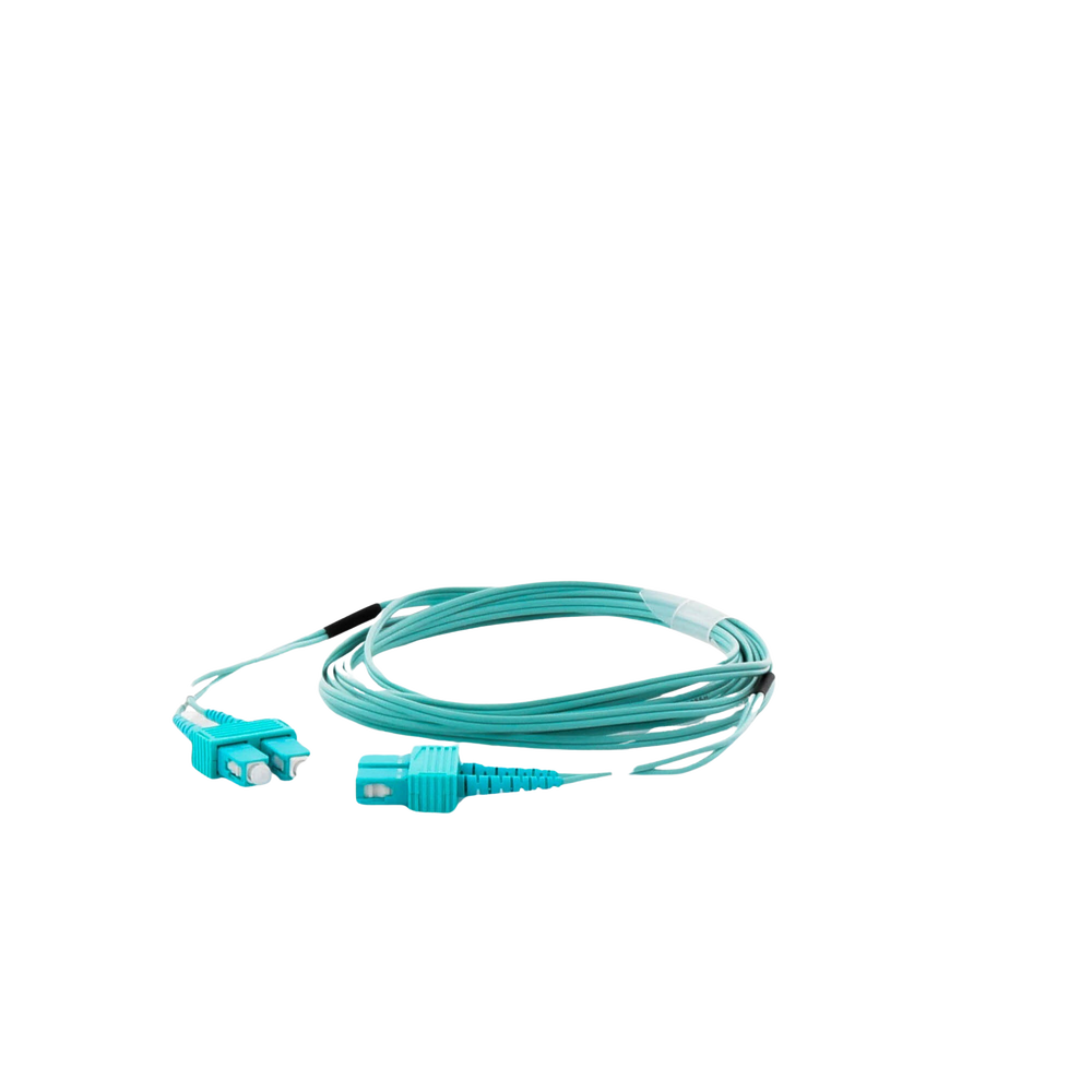 Jumper de Fibra ?ptica Multimodo OM3 50/125 SC-SC OFNR (Riser), 2.0 mm, D?plex, Aqua, 3 Metros (9.84 Pies) - Image 2
