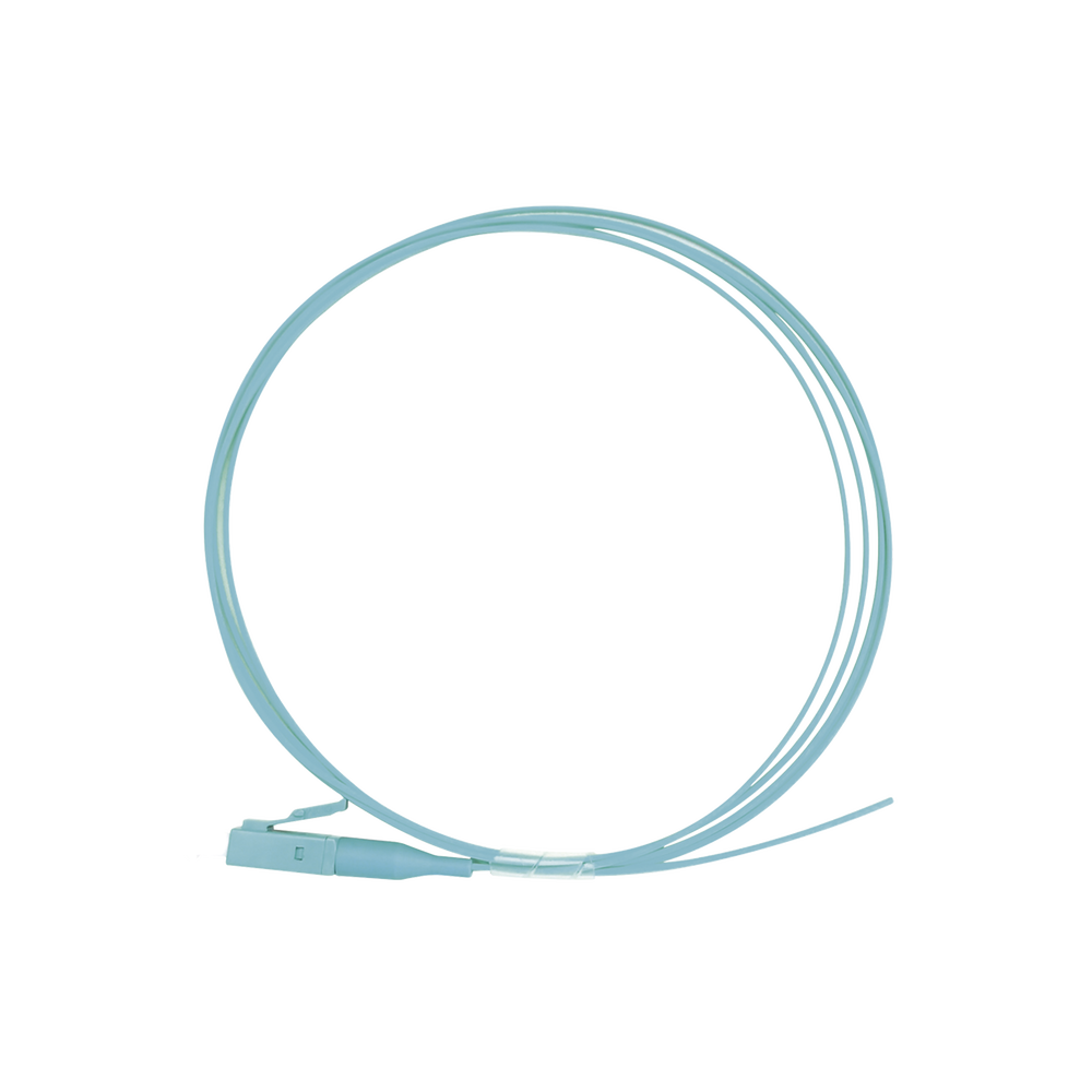 Pigtail de Fibra ?ptica Simplex LC, PVC, OM4 50/125, Aqua, 1 Metro (3.28 Pies)