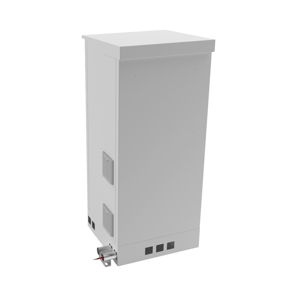 Gabinete de Piso para Exterior con Ventiladores y Termostato con Rack de 19" de 16 U + Espacio para Baterías, Se envía el Gabinete Armado. - Image 2