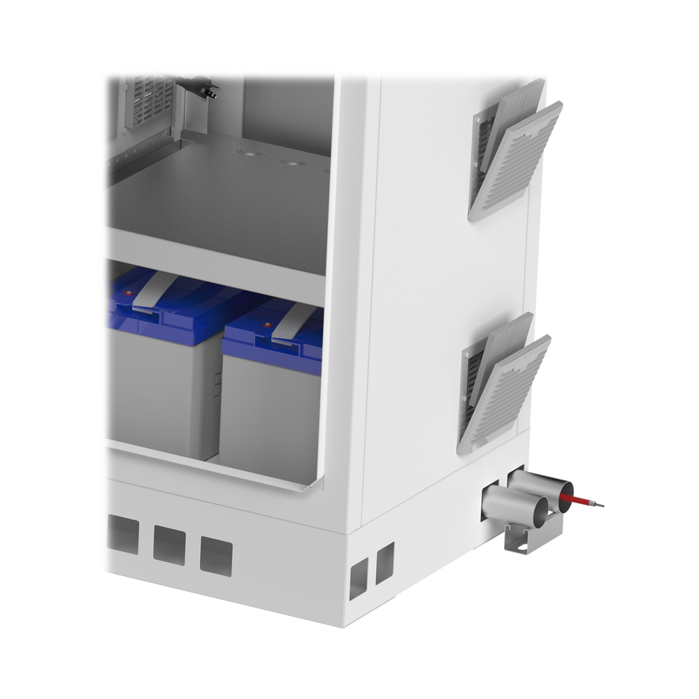 Gabinete de Piso para Exterior con Ventiladores y Termostato con Rack de 19" de 16 U + Espacio para Baterías, Se envía el Gabinete Armado. - Image 7