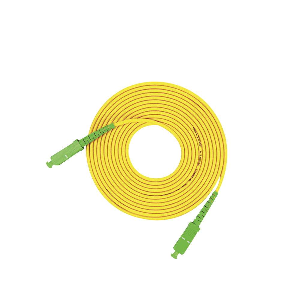 Jumper de Fibra ?ptica Monomodo SC/APC-SC/APC Simplex, Color Amarillo, 3 Metros (9.84 Pies)