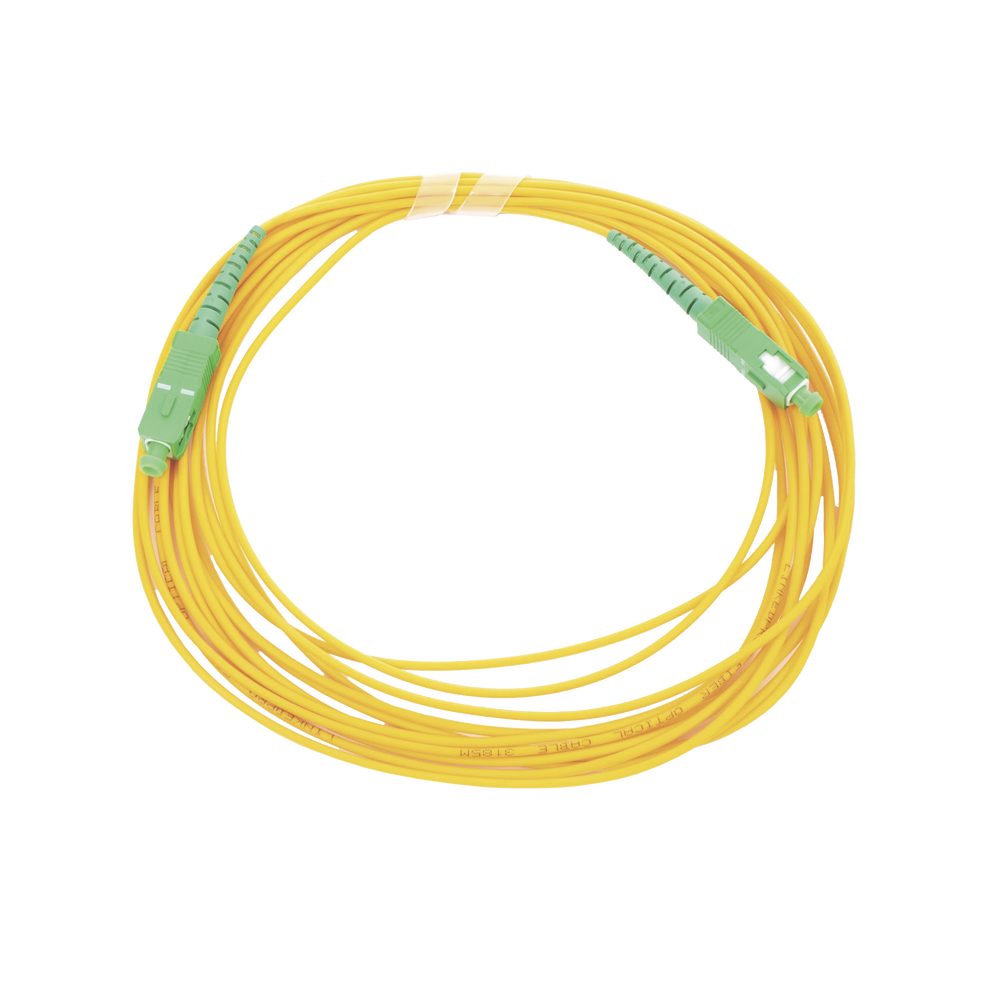 Jumper de Fibra ?ptica Monomodo SC/APC - SC/APC Simplex, Color Amarillo, 5 Metros (16.40 Pies)