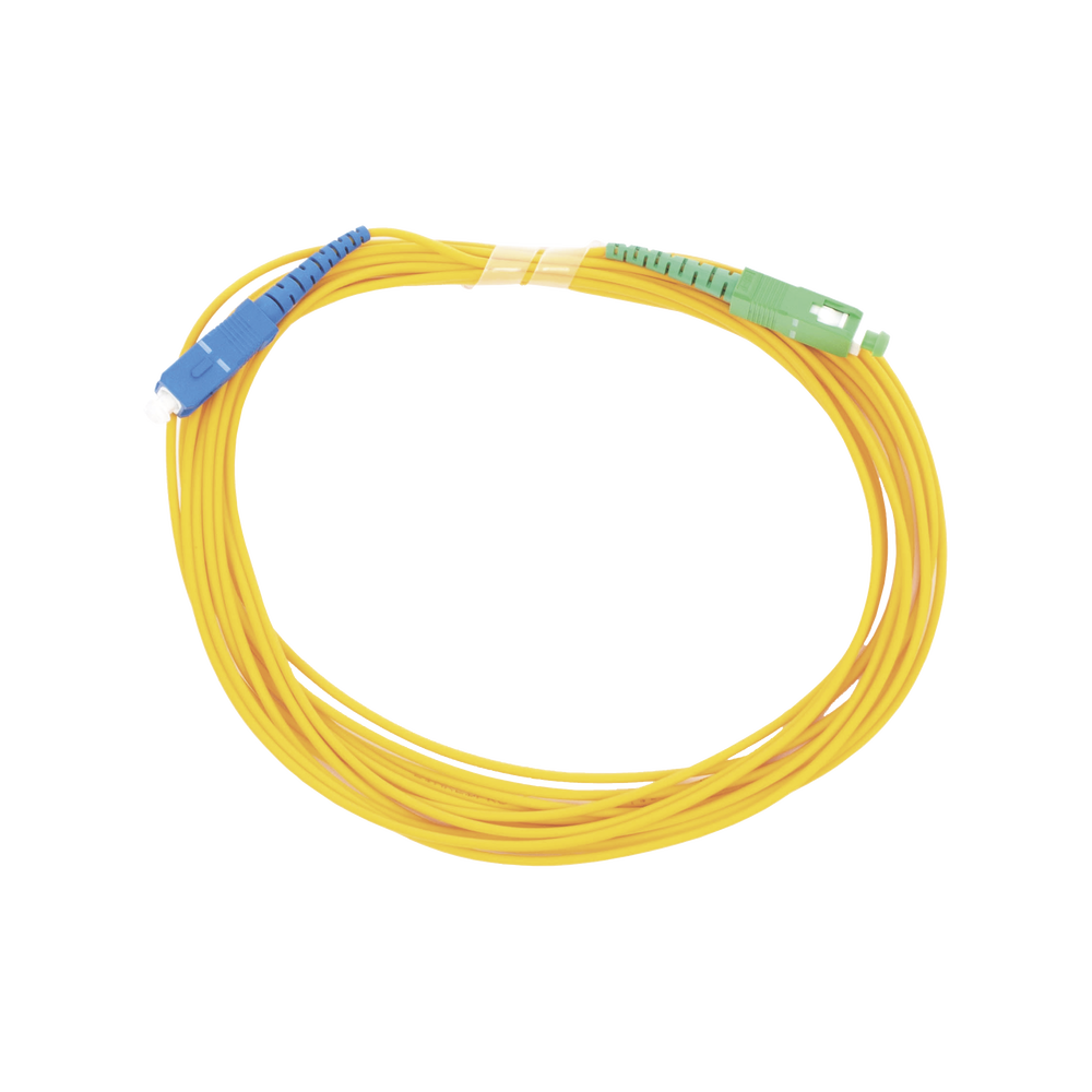 Jumper de Fibra ?ptica Monomodo SC/UPC - SC/APC Simplex, Color Amarillo 5 Metros (16.40 Pies)