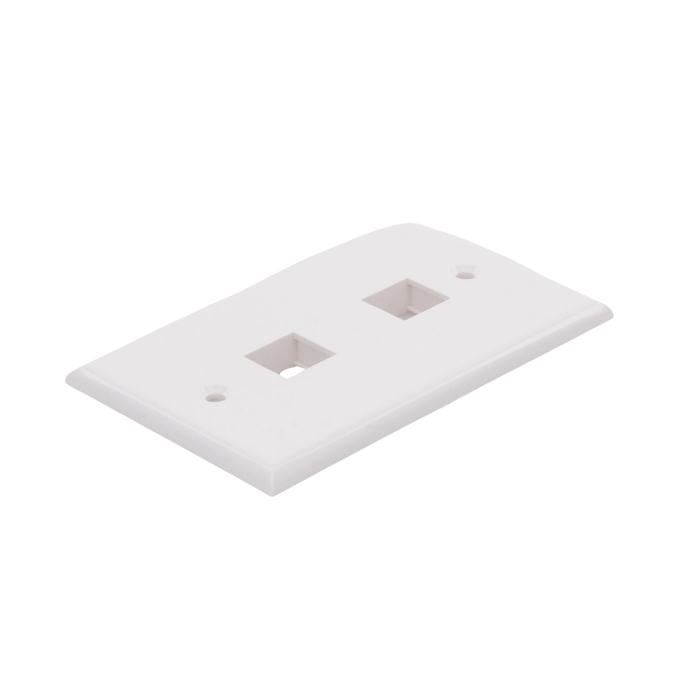 Placa de Pared de 2 Puertos, Keystone, Color Blanco - Image 2