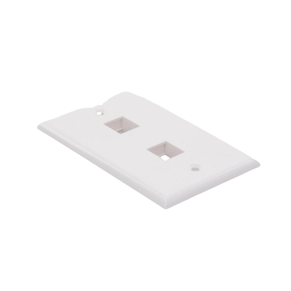Placa de Pared de 2 Puertos, Keystone, Color Blanco - Image 5