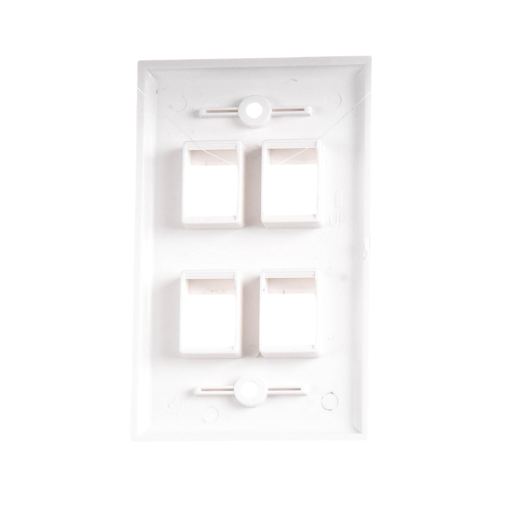 Placa de Pared de 4 Puertos, Keystone, Color Blanco - Image 3