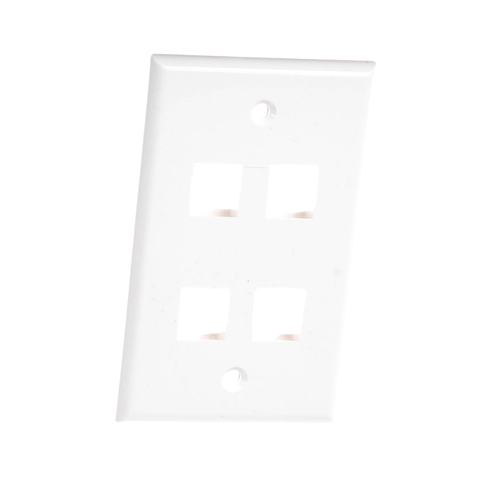 Placa de Pared de 4 Puertos, Keystone, Color Blanco - Image 4