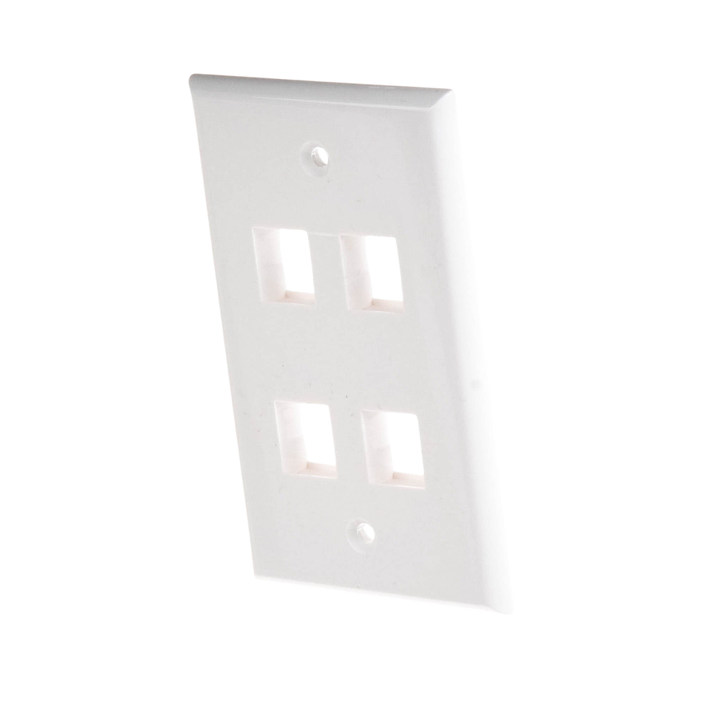 Placa de Pared de 4 Puertos, Keystone, Color Blanco - Image 5
