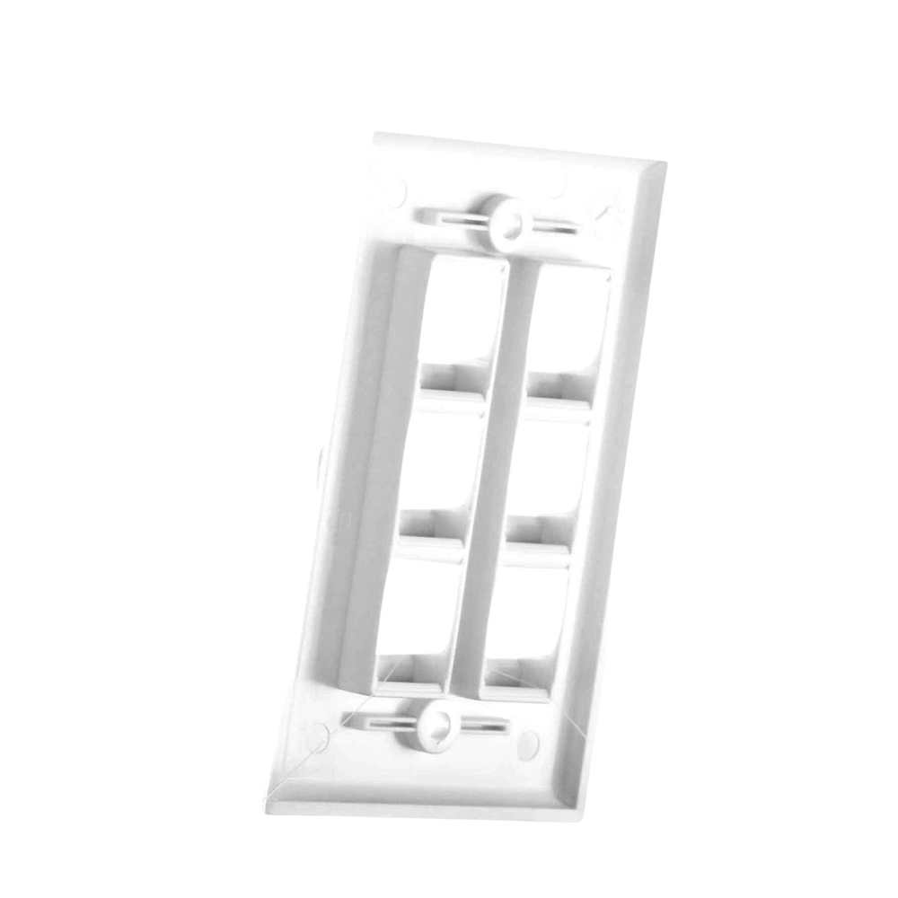 Placa de Pared de 6 Puertos, Keystone, Color Blanco - Image 4