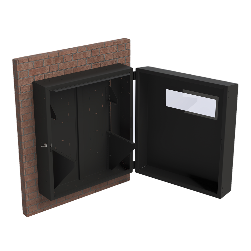 Gabinete de Pared con Rack Horizontal de 6 UR, con Ventanilla de Inspección, Se envía el Gabinete Armado. - Image 2