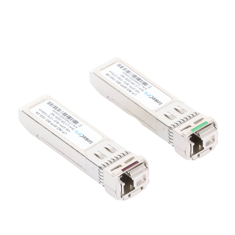 Transceptores Ópticos Industriales Bidireccionales SFP+ (Mini-Gbic) / Monomodo 1270 & 1330 nm / 10 Gbps / 10GBASE / Conector LC/UPC Simplex / DDM / Hasta 3 km / 2 Piezas - Image 5