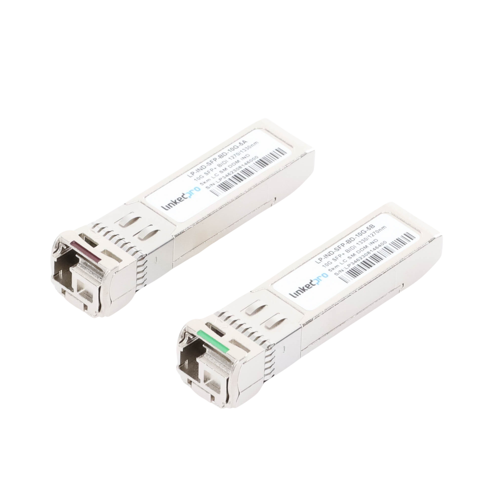 Transceptores Ópticos Industriales Bidireccionales SFP+ (Mini-Gbic) / Monomodo 1270 & 1330 nm / 10 Gbps / 10GBASE / Conector LC/UPC Simplex / DDM / Hasta 5 km / 2 Piezas - Image 5