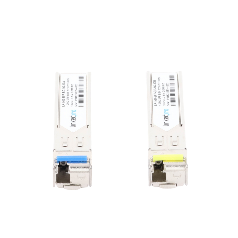 Transceptores Ópticos Industriales Bidireccionales SFP (Mini-Gbic) / Monomodo 1310 & 1550 nm / 1.25 Gbps / 1000BASE-BX / Conector LC/UPC Simplex / DDM / Hasta 10 km / 2 Piezas - Image 5