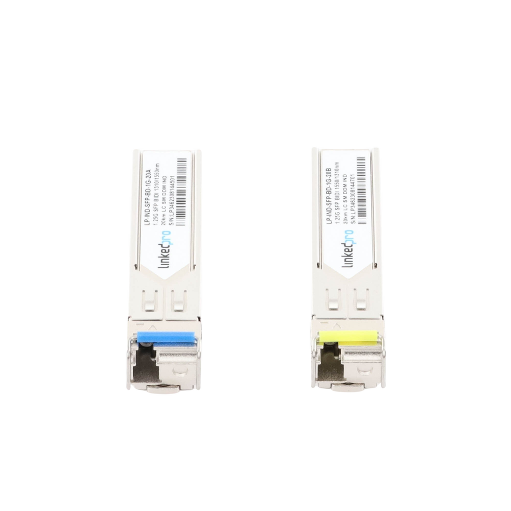 Transceptores Ópticos Industriales Bidireccionales SFP (Mini-Gbic) / Monomodo 1310 & 1550 nm / 1.25 Gbps / 1000BASE-BX / Conector LC/UPC Simplex / DDM / Hasta 20 km / 2 Piezas - Image 3