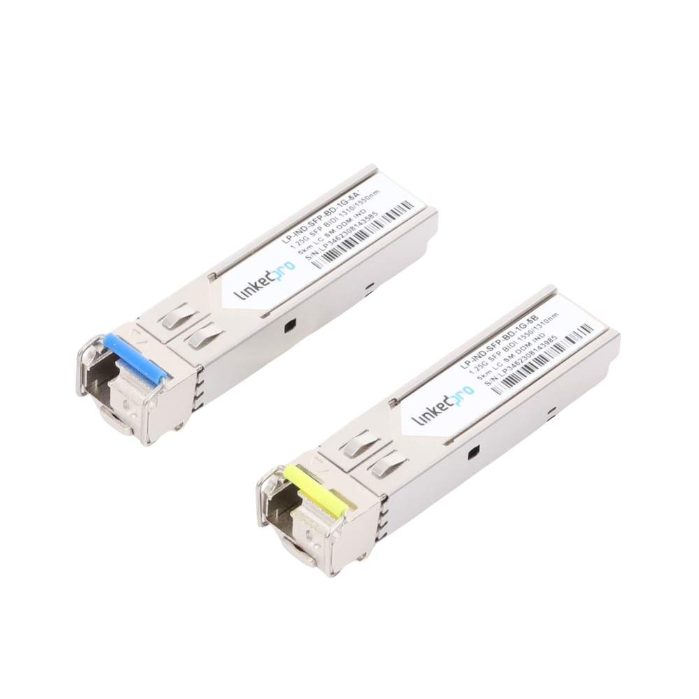 Transceptores Ópticos Industriales Bidireccionales SFP (Mini-Gbic) / Monomodo 1310 & 1550 nm / 1.25 Gbps / 1000BASE-BX / Conector LC/UPC Simplex / DDM / Hasta 5 km / 2 Piezas - Image 4