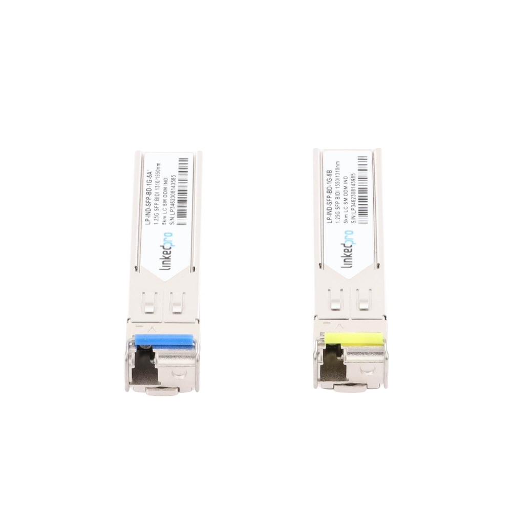 Transceptores Ópticos Industriales Bidireccionales SFP (Mini-Gbic) / Monomodo 1310 & 1550 nm / 1.25 Gbps / 1000BASE-BX / Conector LC/UPC Simplex / DDM / Hasta 5 km / 2 Piezas - Image 5