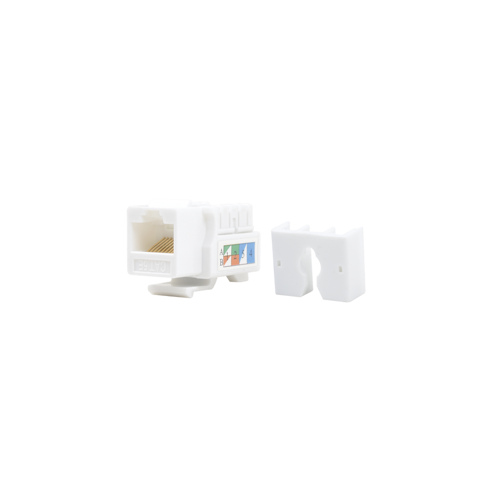 M?dulo Jack Keystone Cat5e con Terminaci?n 110 (Punchdown) para Faceplate - Color Blanco
