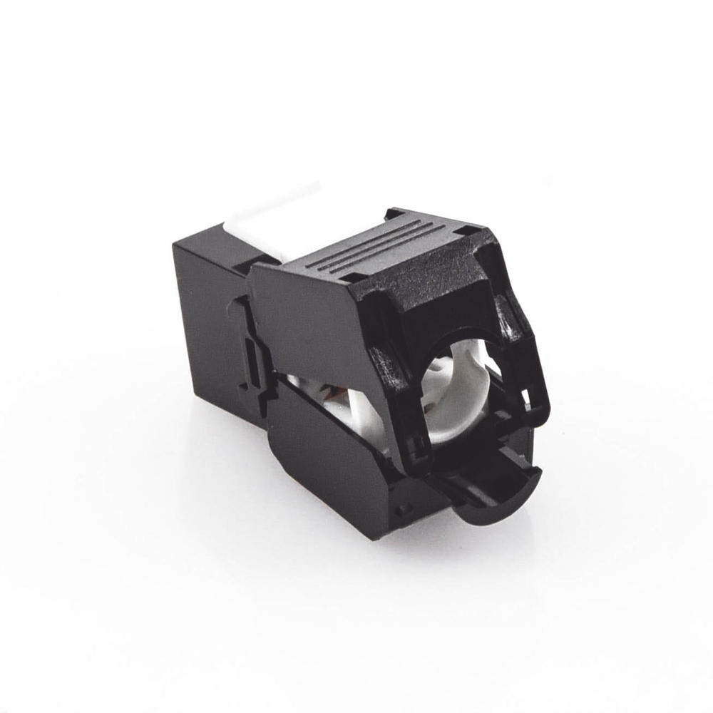 M?dulo Jack Keystone Cat5e (Toolless), con Terminaci?n en ?ngulo 180 - Color Negro, Compatible con Faceplate y Patchpanel Linkedpro - Image 2