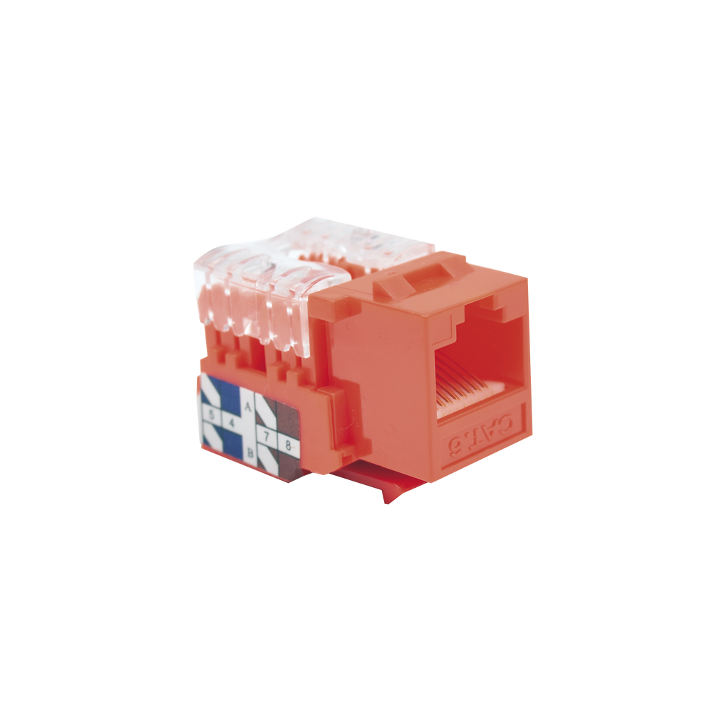 M?dulo Jack Keystone Cat6 con Terminaci?n 110 (Punchdown) para Faceplate - Color Rojo - Image 3