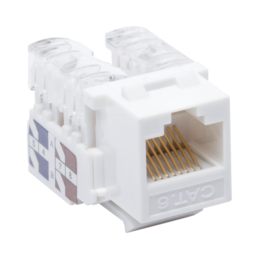 M?dulo Jack Keystone Cat6 con Terminaci?n 110 (Punchdown) para Faceplate - Color Blanco - Image 5