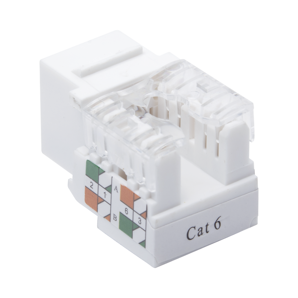M?dulo Jack Keystone Cat6 con Terminaci?n 110 (Punchdown) para Faceplate - Color Blanco - Image 6