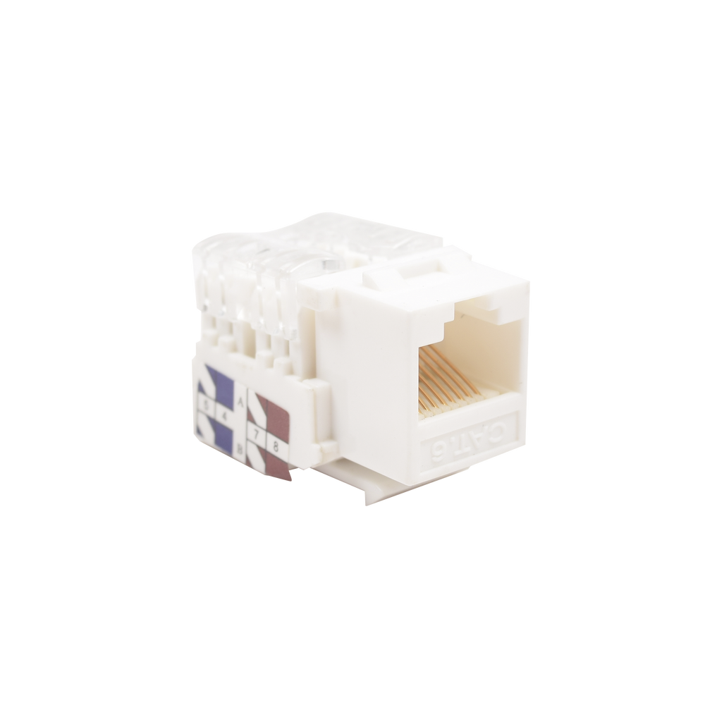 M?dulo Jack Keystone Cat6 con Terminaci?n 110 (Punchdown) para Faceplate - Color Blanco - Image 3