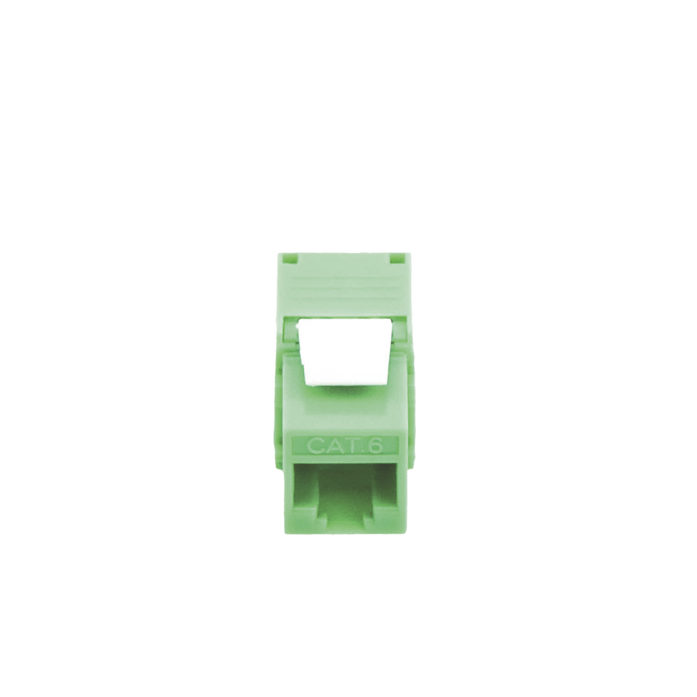 M?dulo Jack Keystone Cat6 (Toolless), con Terminaci?n en ?ngulo 180 - Color Verde, Compatible con Faceplate y Patchpanel Linkedpro - Image 4