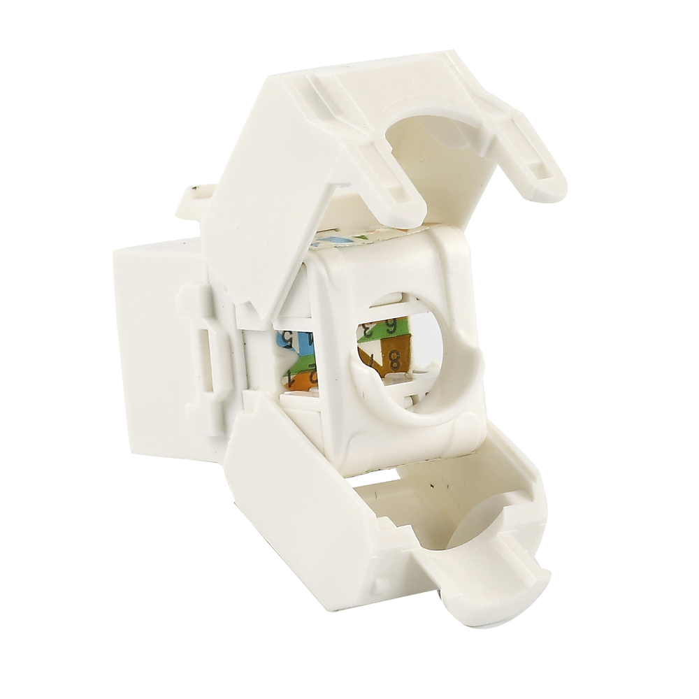 M?dulo Jack Keystone Cat6 (Toolless), con Terminaci?n en ?ngulo 180 - Color Blanco, Compatible con Faceplate y Patchpanel Linkedpro - Image 3