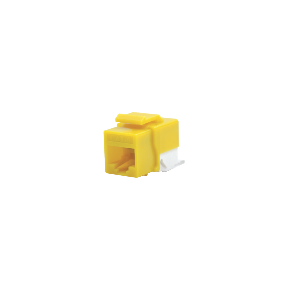 Módulo Jack Cat6 sin Herramienta (toolless) keystone - Color Amarillo