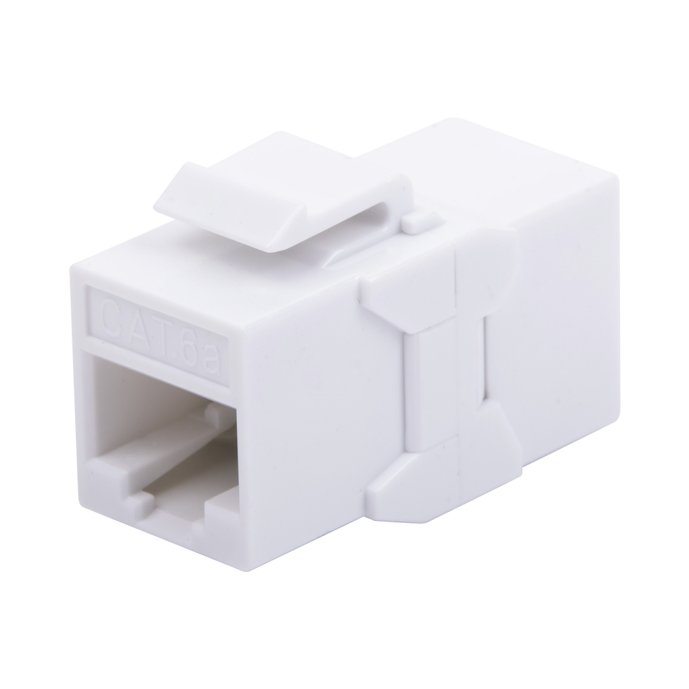 Acoplador UTP Cat6A Hembra RJ45 a RJ45 Hembra Color Blanco