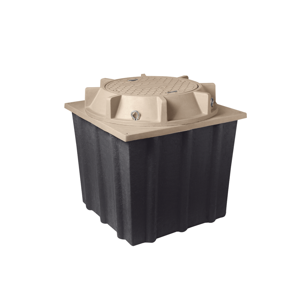 Registro Manhole con Tapa de Concreto Polim?rico 1.22 x 1.22 x 1.22 Metros (4 x 4 x 4 Pies), Resistencia 20 Toneladas, Uso Vehicular Pesado