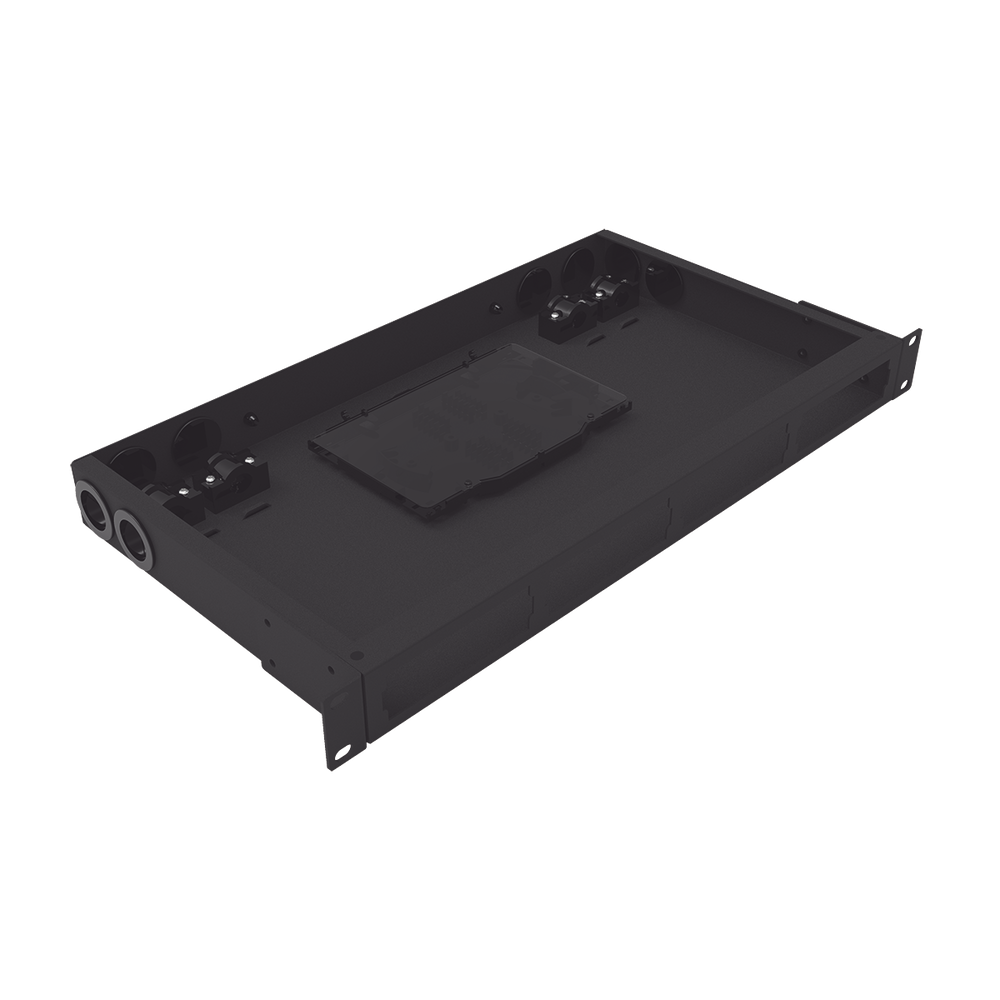 Distribuidor de Fibra ?ptica Vac?o 19 Pulgadas, Acepta 4 Placas Acopladoras de Linkedpro, Hasta 24 Fibras, 1UR, Incluye Charola de Empalme - Image 2