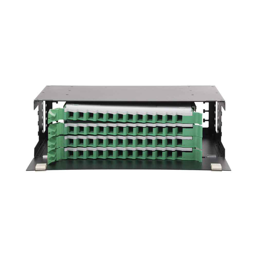 Distribuidor de Fibra ?ptica con Bandejas Deslizables, Vac?o, 19 Pulgadas (48.26 cm), Acepta 48 Adaptadores LC Duplex o LC Simplex o 48 SC Simplex, 3U