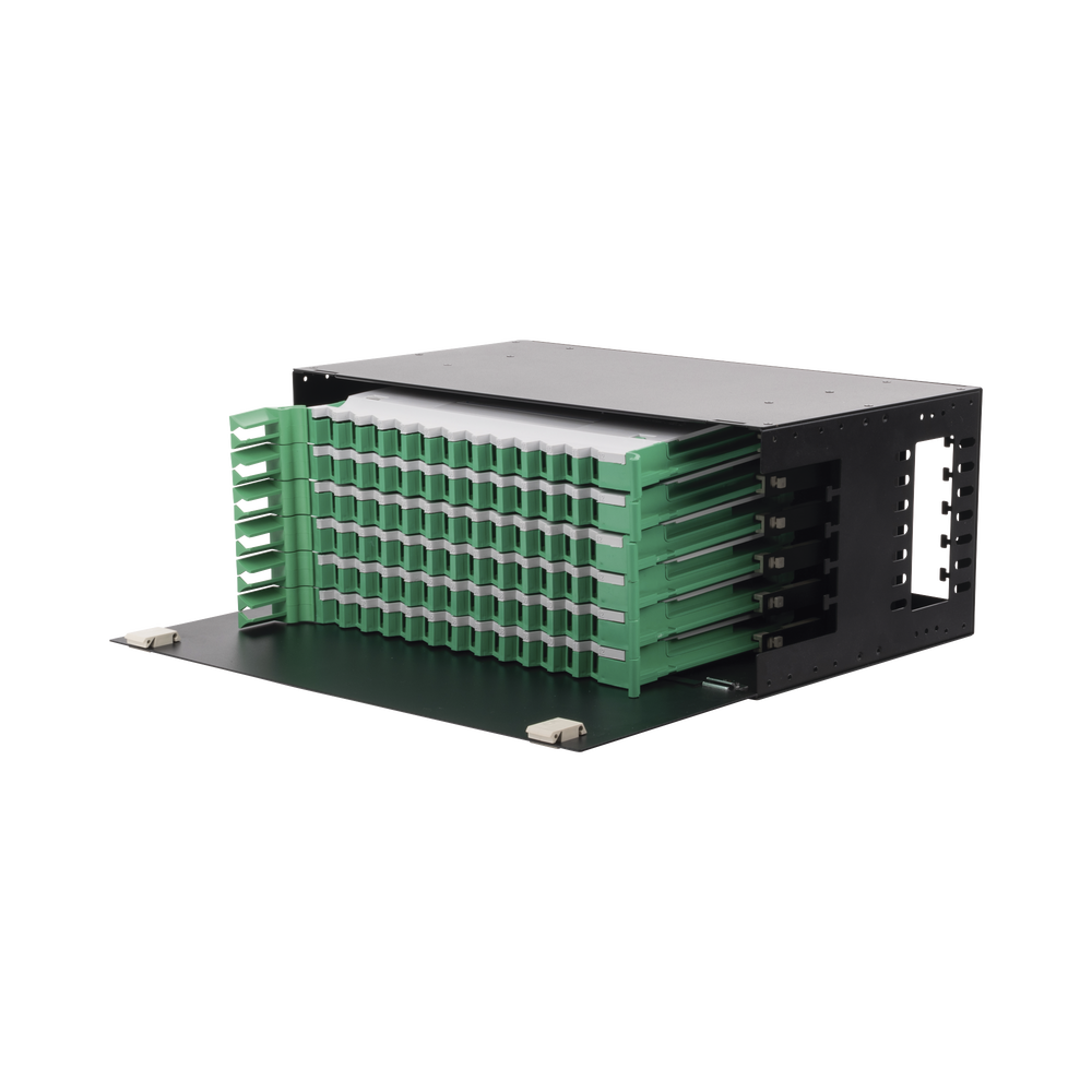 Distribuidor de Fibra ?ptica con Bandejas Deslizables, Vac?o, 19 Pulgadas, Acepta 72 Adaptadores LC Duplex o LC Simplex o 72 SC Simplex, 4U - Image 2