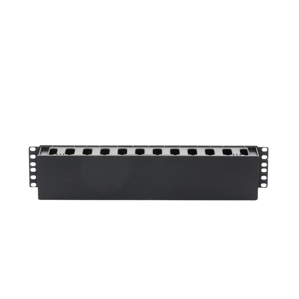 Organizador de Cables Horizontal de 2U para Rack de 19", Fabricado en Polímero Resistente a Deformaciones y Rayones