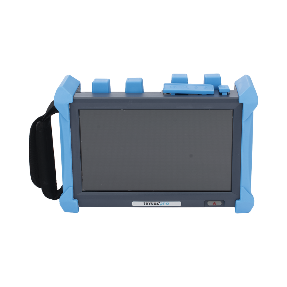 OTDR PRO de Alto Rendimiento para Enlaces de Fibra ?ptica Monomodo / Pruebas en Fibra ?ptica Viva / Longitudes de onda: 1310nm, 1550nm y 1625nm / Zona Muerta por Evento de 0.8 Metros (2.62 Pies) / VFL 5mW / Distancia de prueba de hasta 420 km