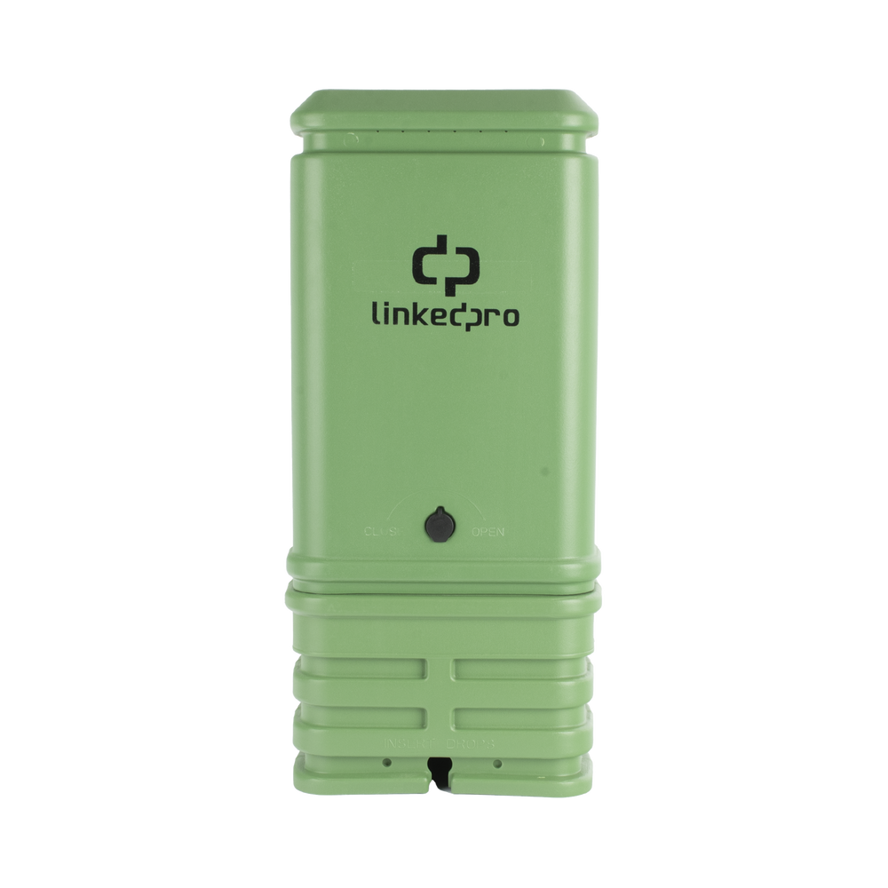 Pedestal para Cajas de Empalme de Fibra ?ptica Tipo Cubo Color Verde con Bracket Est?ndar (No Incluye Caja de Empalme)