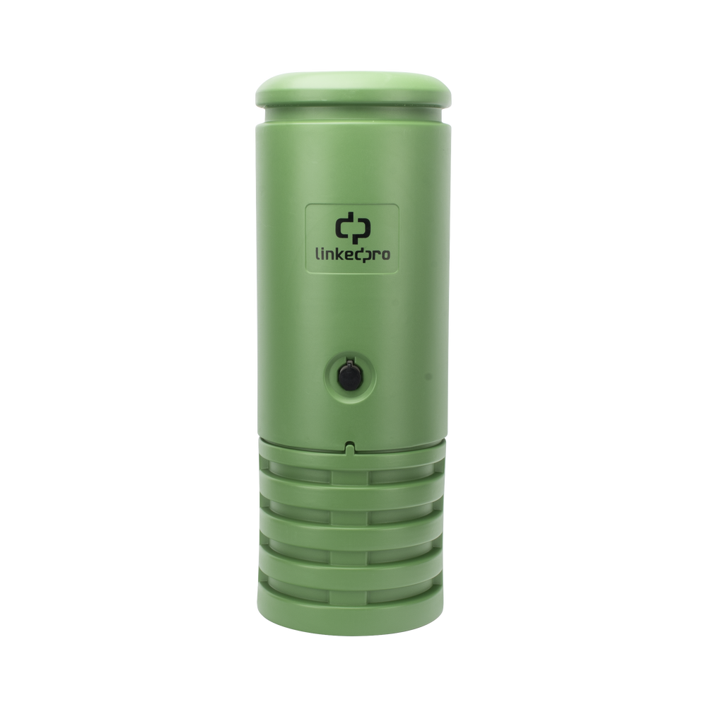 Pedestal para Cajas de Empalme de Fibra ?ptica Cil?ndrico Color Verde con Bracket Est?ndar (No Incluye Caja de Empalme)