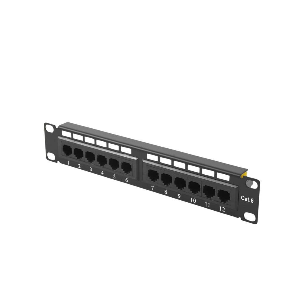 Panel de parcheo de impacto (110) UTP de 12 puertos Cat6, 10in - Image 2