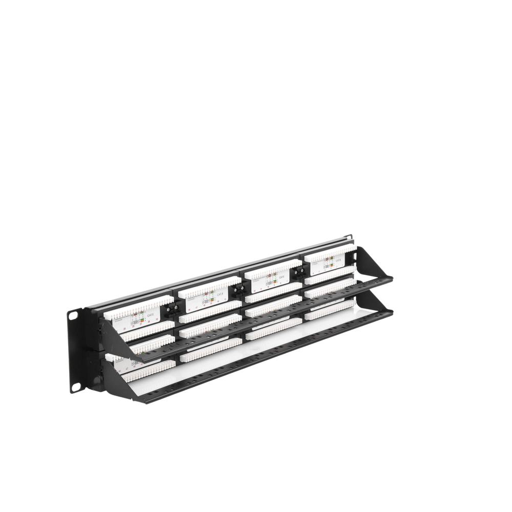 Panel de Parcheo de Impacto (110) UTP de 48 Puertos Cat6, 19 Pulgadas (48.26 cm), 2U, con Barra para Organizar Cable - Image 4